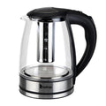 ZOKOP 1800W/1.8L Electric Glass Kettle US Plug, LED Light, Auto 5 Minutes Shut-Off, Boil Dry, Overheat Protection, Bpa-Free, for Coffee, Tea, Soup, and More
