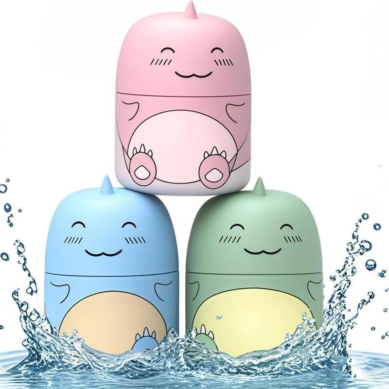 3PCS Toilet Bowl Cleaner Bottle Cute Dinosaur-Shaped Bathroom Toilet Tank Cleaner with Ocean Jasmine and Peach Scent Full Head Coverage