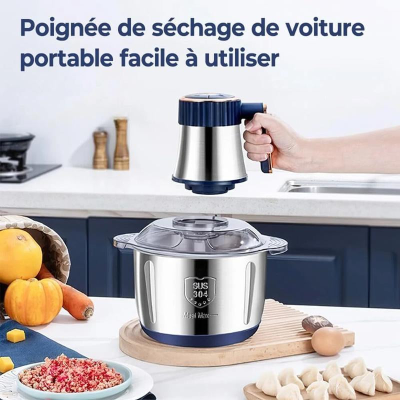 5L Electric Meat Grinder Food Processor Fruits Blender Veg Chopper Sausage Maker for Dough Stirring, Onion, Meat, Nuts, Fruits, Garlic, Vegetables