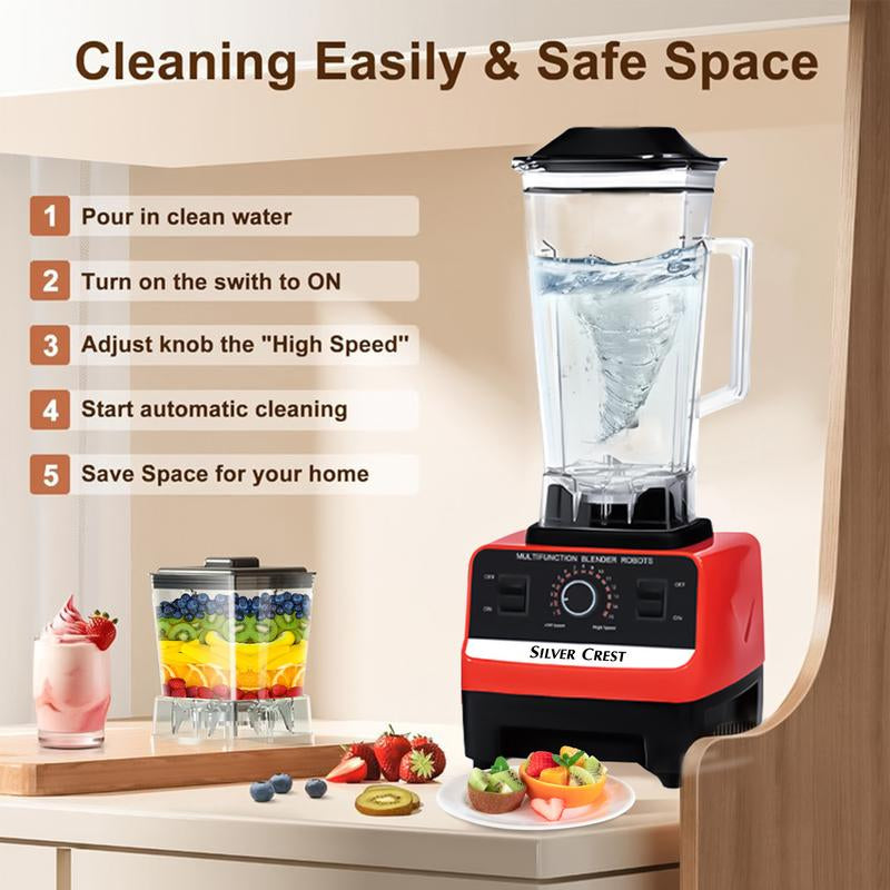Professional 68Oz Countertop BPA Free Blender High Speed 15000 RPM for Juices Fruits Vegetables Purees Nut Butter and Smoothies | Multi Functional Kitchen Mixer for Healthy Drinks Milkshakes Suitable for Home or Office