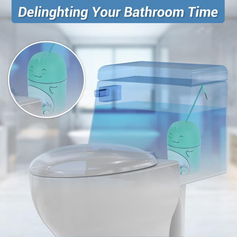 3PCS Toilet Bowl Cleaner Bottle Cute Dinosaur-Shaped Bathroom Toilet Tank Cleaner with Ocean Jasmine and Peach Scent Full Head Coverage