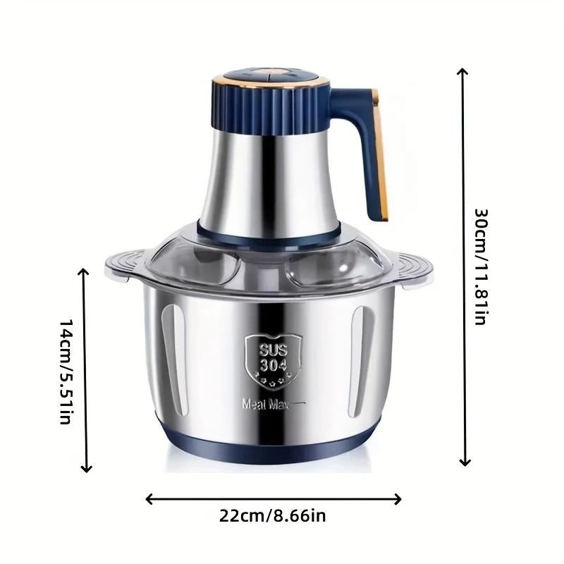 5L Electric Meat Grinder Food Processor Fruits Blender Veg Chopper Sausage Maker for Dough Stirring, Onion, Meat, Nuts, Fruits, Garlic, Vegetables