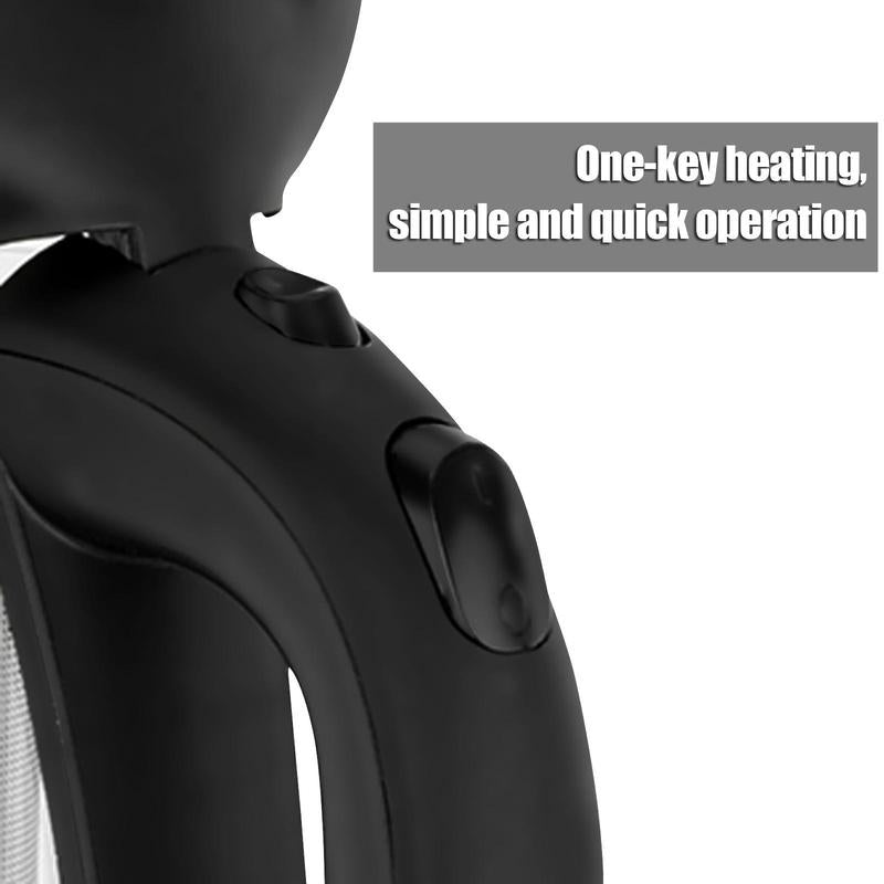 ZOKOP 1800W/1.8L Electric Glass Kettle US Plug, LED Light, Auto 5 Minutes Shut-Off, Boil Dry, Overheat Protection, Bpa-Free, for Coffee, Tea, Soup, and More