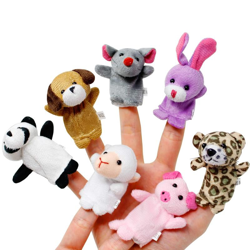 JOYIN 28 Packs Valentines Day Animal Finger Puppet Set with 7 Card Designs for Kids Party Favor Classroom Exchange Prizes Stressrelief Hand Puppets Holiday Reward Prizesnew Year'S Gift