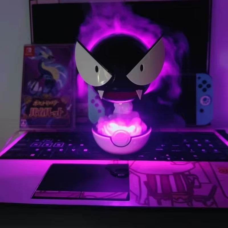 Anime Gastly Humidifier Pokemon Water Replenishing Spray Desktop Air Purifier LED Lamp Decorations Indoor Ambient Atomizer Gift﻿