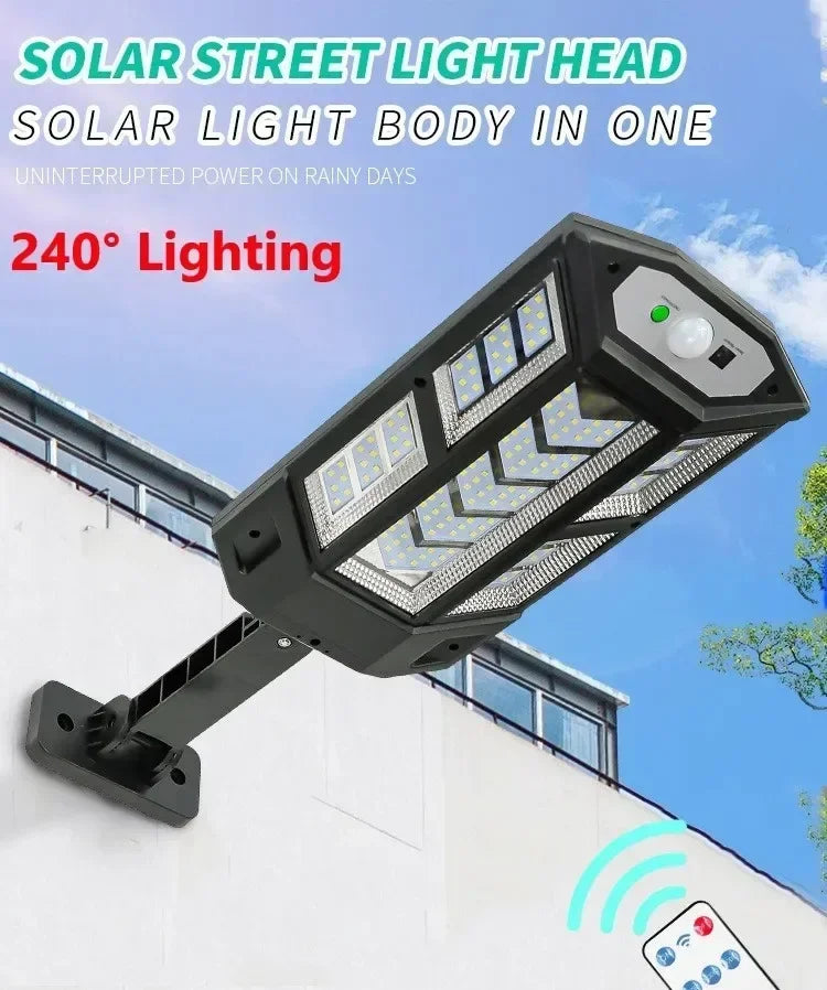 15000LM Irradiation 500㎡ Solar Light for Outdoor Sunlight Motion Sensor IP65 Waterproof Garden Street Wall External Solar Lamp