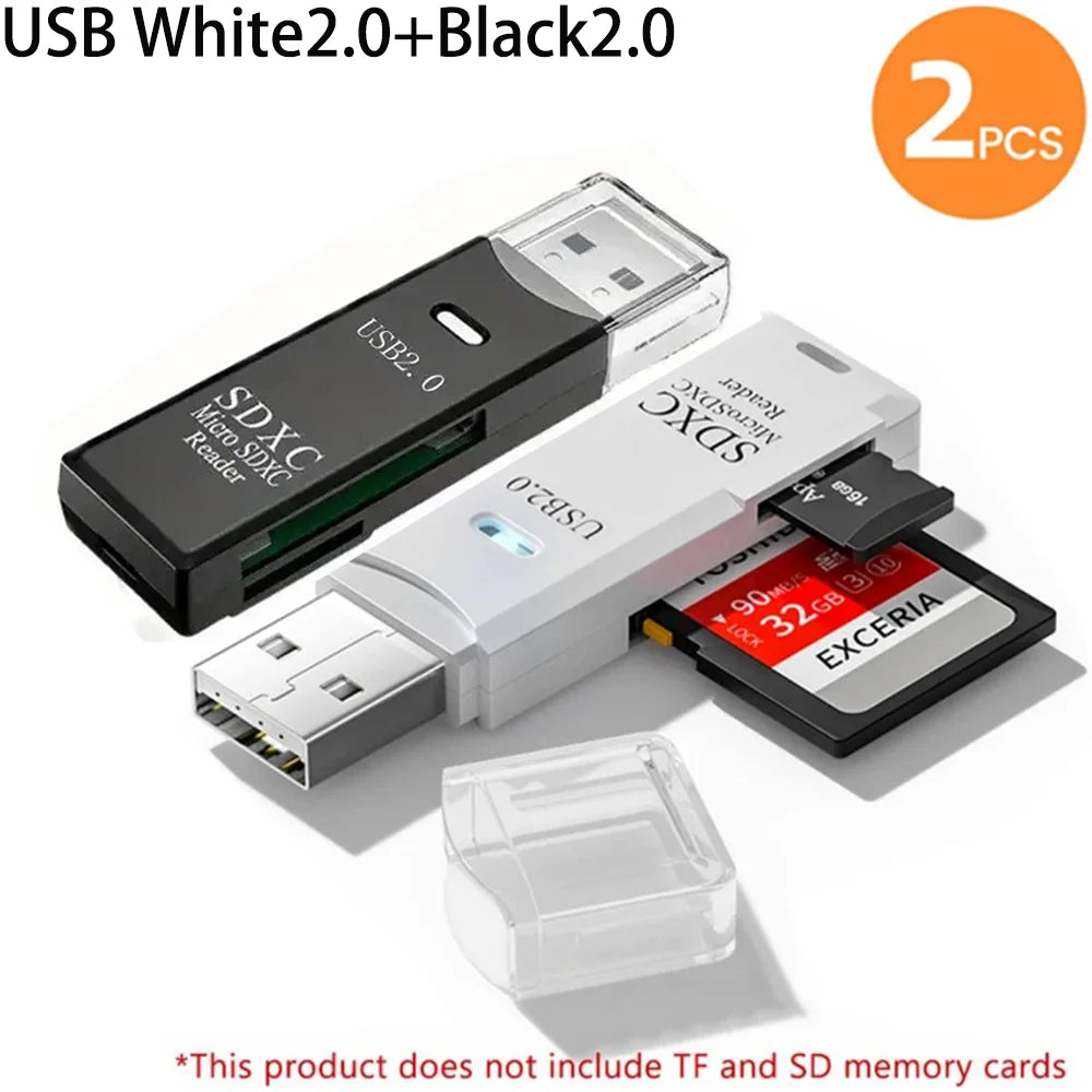 2-in-1 Multi Functional  USB 3.0 Card ReaderMicro SD TFMemoryCardReaderUSBFlashDrive CardreaderAdapter For PCLaptops Accessories