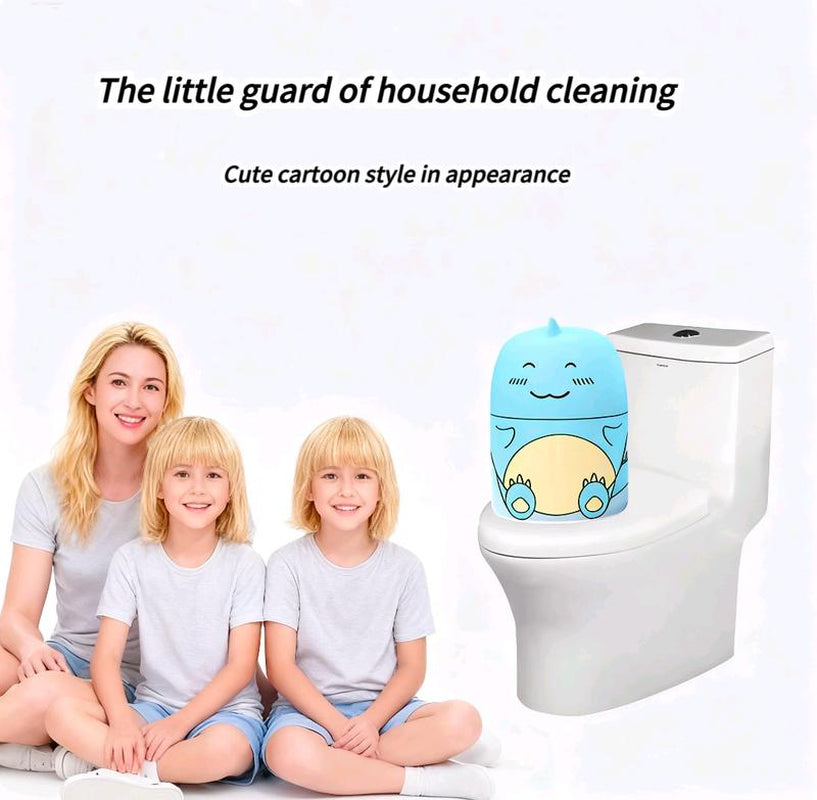 3PCS Toilet Bowl Cleaner Bottle Cute Dinosaur-Shaped Bathroom Toilet Tank Cleaner with Ocean Jasmine and Peach Scent Full Head Coverage