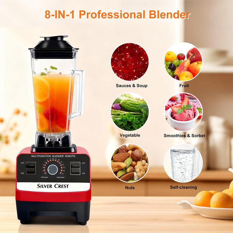 Professional 68Oz Countertop BPA Free Blender High Speed 15000 RPM for Juices Fruits Vegetables Purees Nut Butter and Smoothies | Multi Functional Kitchen Mixer for Healthy Drinks Milkshakes Suitable for Home or Office