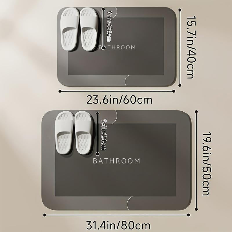 Bathroom Mat Premium Quick-Dry-Ultra-Absorbent Thin Diatomite Bath Mat-Rubber Backing Thin Non-Slip, Machine Washable, and Mildew-Resistant Rug for Shower, Kitchen, Laundry Room,And More with Geometric Design and Easy Cleaning Last-Minute Holiday Haul