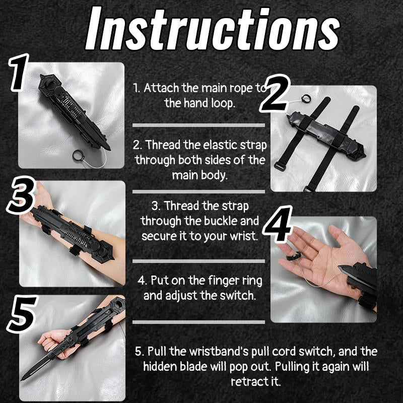 Hidden Weapons Cosplay Props 1:1 Rotatable Hidden Blade Retractable Dagger Pivot Blade Master Assassin Connor Kenway Gauntlet Toy Festival Gift Party Favor